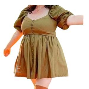 Maeve Olive Green Mini Dress